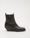 Ann Demeulemeester Black Leather Henrik A. Ankle Boots - 36