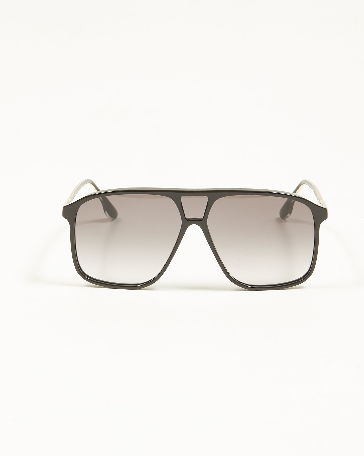 Victoria Beckham Black/Gold VB156S Shield Square Aviator Sunglasses