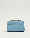 Gucci Baby Blue Leather Microguccissima Emily Medium Shoulder Bag