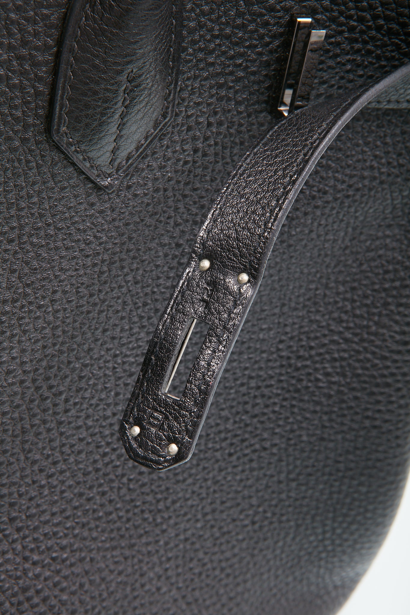 Sac Hermès Birkin 35 Palladium en cuir Togo noir