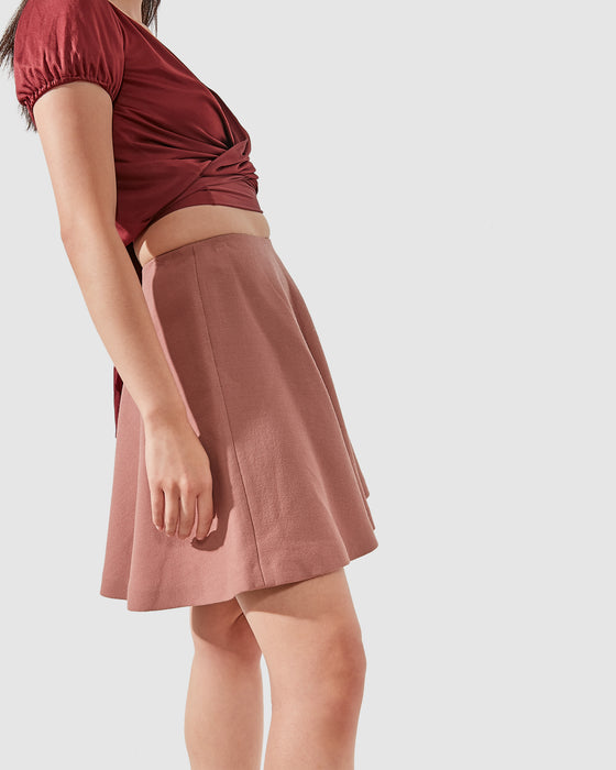 Miu Miu Dust Pink Flared Skirt - 38
