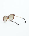 Versace Brown Havana MOS065/S Crystal Cat Eye Sunglasses