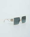 Dior White 30Montaigne Retro Sqaure Oversize Sunglasses