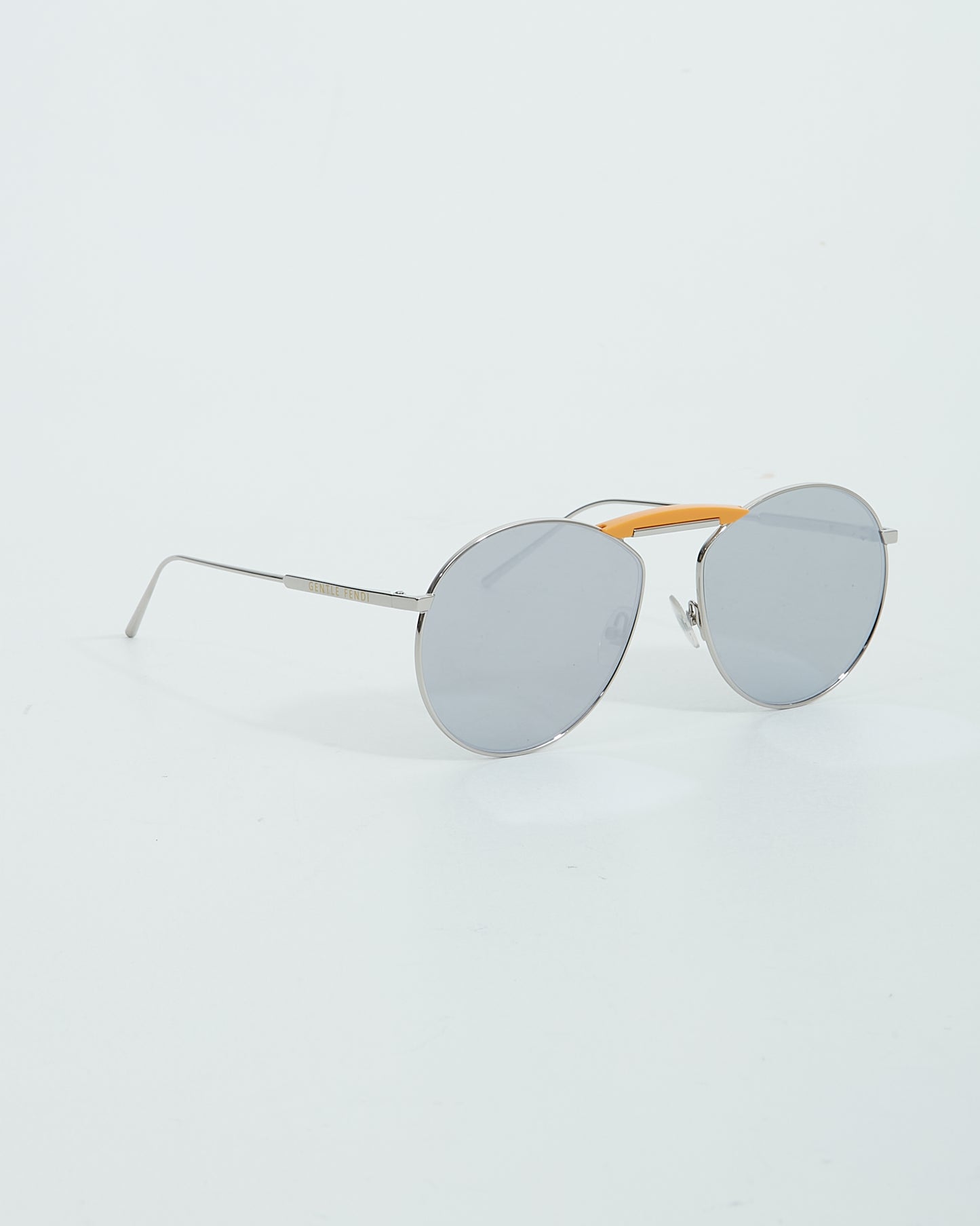 Fendi x GENTLE MONSTER Silver Gentle Fendi No. 2 Round Aviator Sunglasses