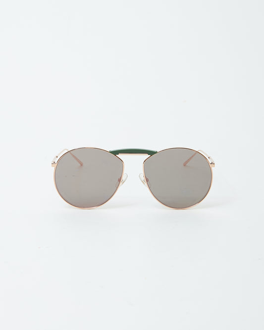 Fendi x GENTLE MONSTER Gold-tone/Pink Gentle Fendi No. 2 Round Aviator Sunglasses
