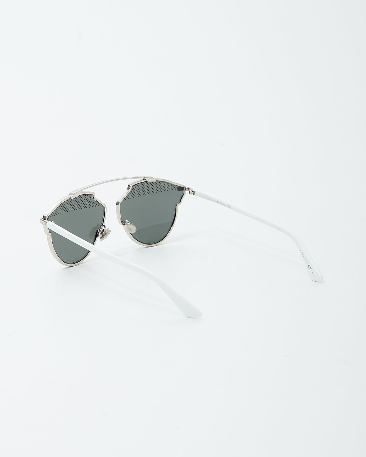 Dior Silver Studded SoRealS 85LDC Aviator Sunglasses