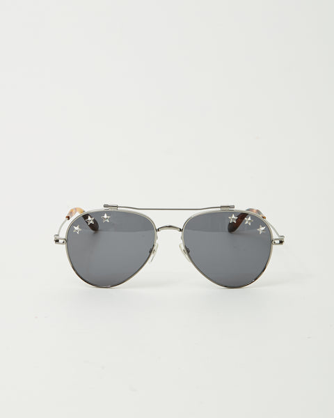 Givenchy Black Aviator Sunglasses with Silver Stars Givenchy Unisex Sunglasses GV-7057-Stars-807-IR – Ashford.com main image 4