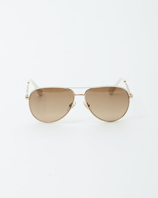 Jimmy Choo Gold Jewly/S Aviator Sunglasses