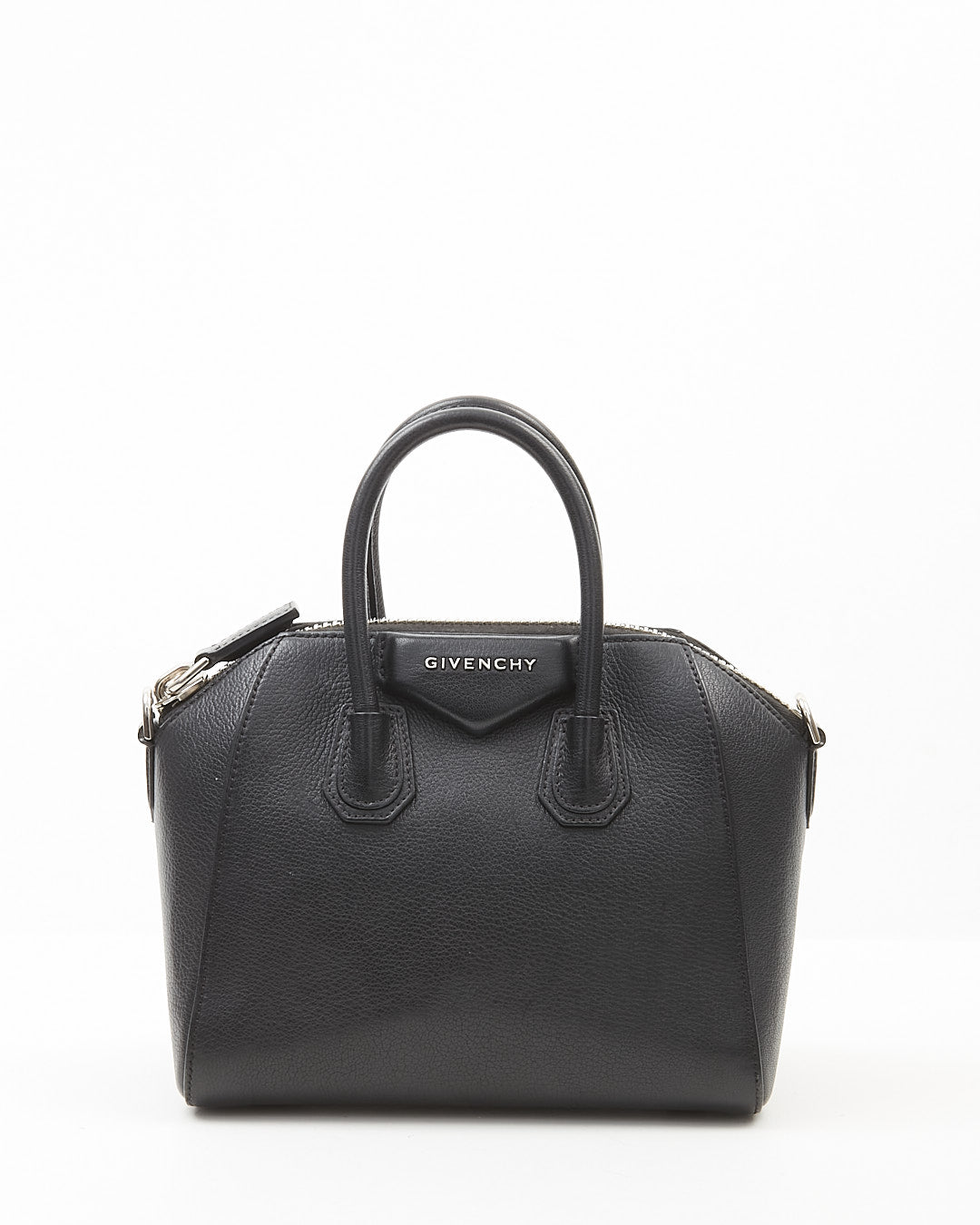 Mini sac Antigona en cuir grainé sucre noir Givenchy