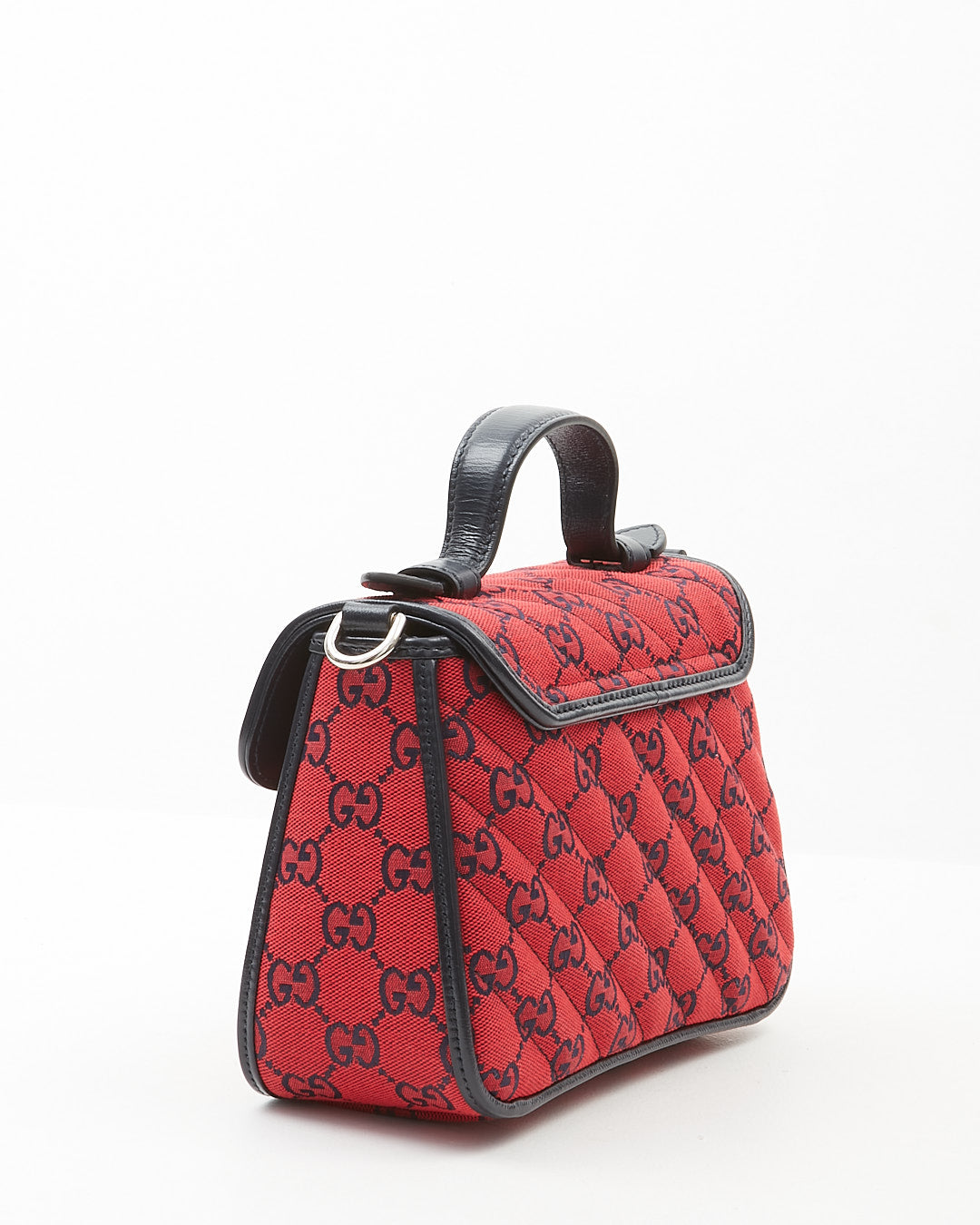 Gucci LIMITED EDITION Red and Black GG Monogram Marmont Mini Satchel