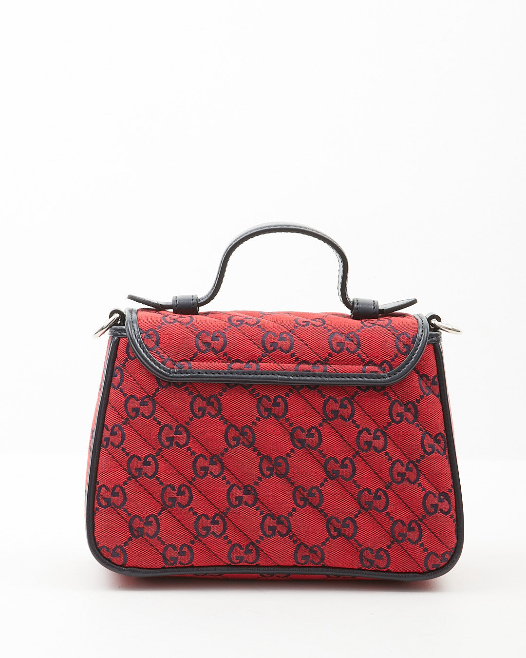 Gucci LIMITED EDITION Red and Black GG Monogram Marmont Mini Satchel