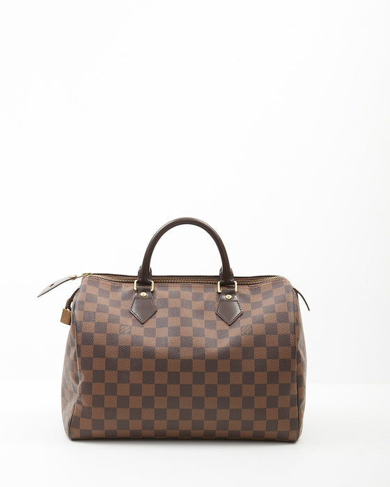 Louis Vuitton Damier Ebene Canvas Speedy 30 Bag