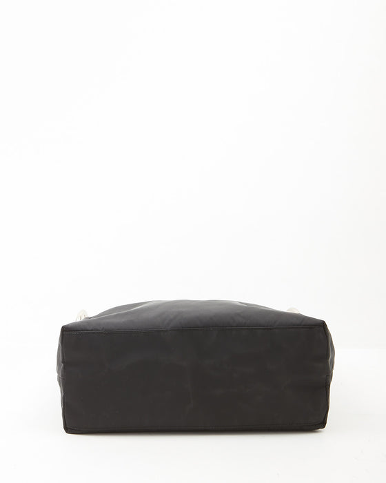 Prada Black Nylon Canapa Shoulder Bag