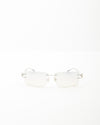 Versace Silver Transparent Rectangular Lense MOD N38 Sunglasses