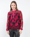 JustCavalli Fuchsia Lace Longsleeve Top - 40 RETURNED TO CLIENT