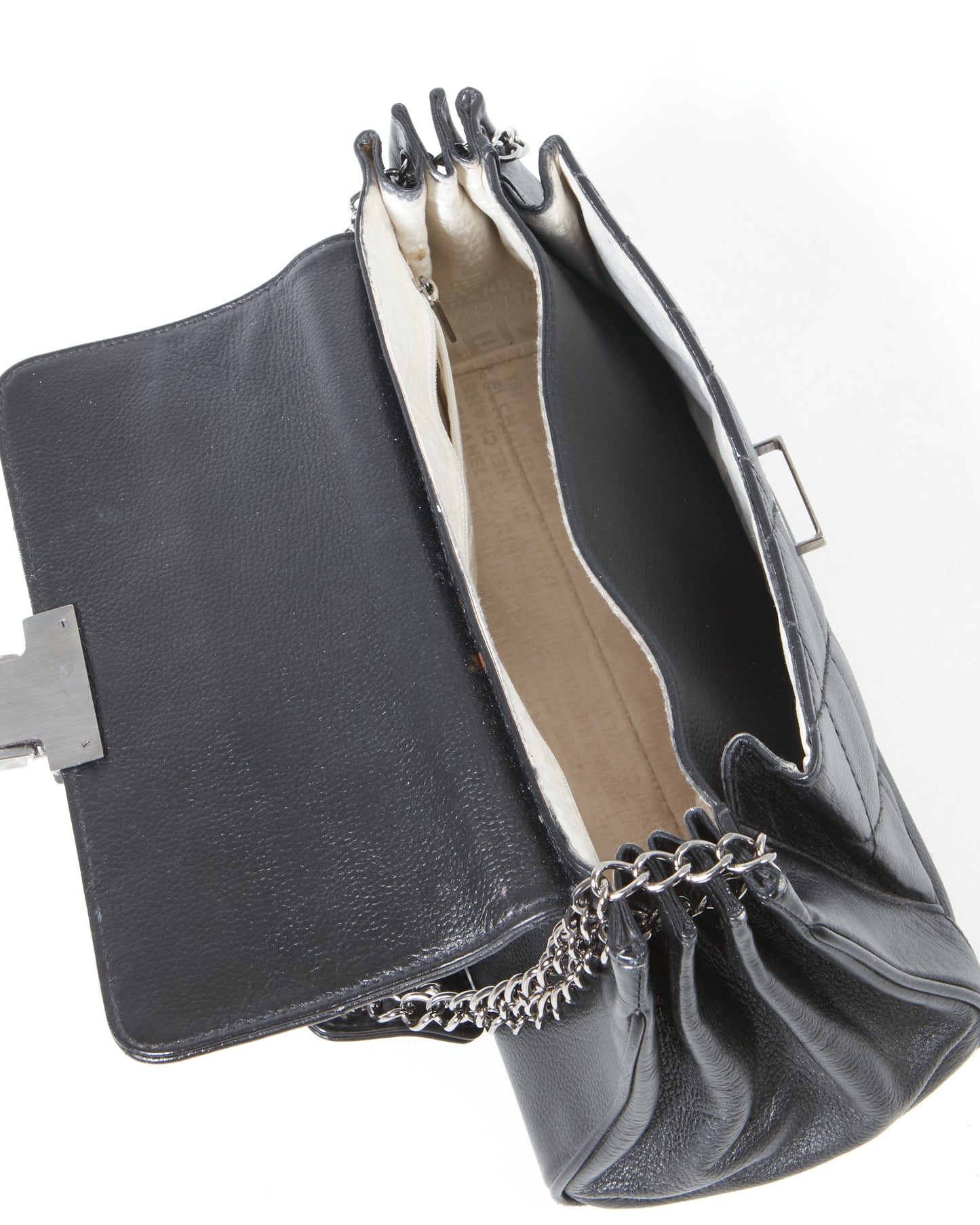 Chanel Black Caviar Leather 2003 Small Shoulder Bag