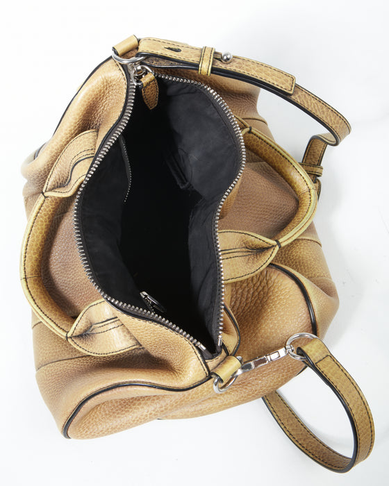 Alexander Wang Mustard Ombré Leather Studded Rocco Duffle Bag