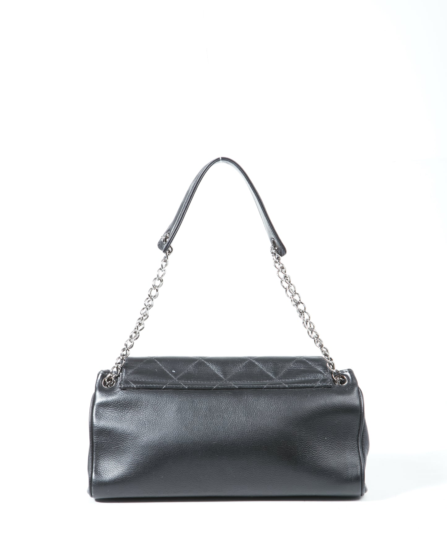 Chanel Black Caviar Leather 2003 Small Shoulder Bag