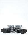 Prada Black Grained Leather Knee Heel Boots - 39.5
