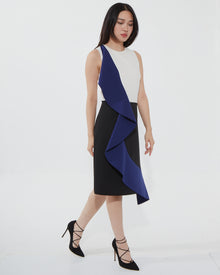  MSGM Black/Blue/White Cocktail Dress - S