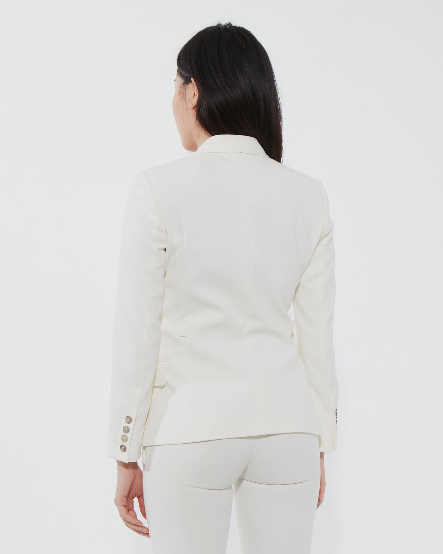 Gucci White Suit Blazer + Brown Belt - 38