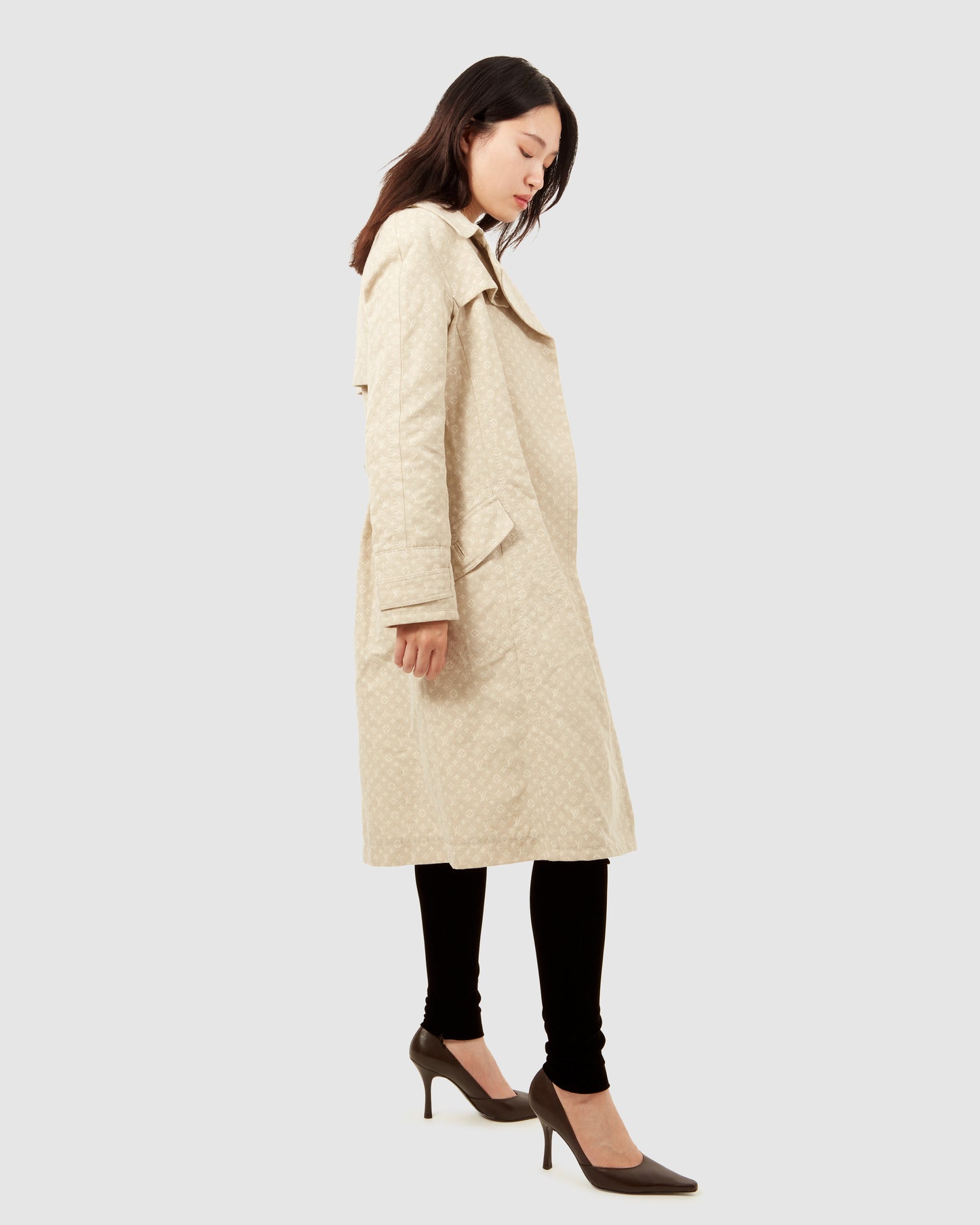 Trench-coat en coton monogramme beige Louis Vuitton - 40