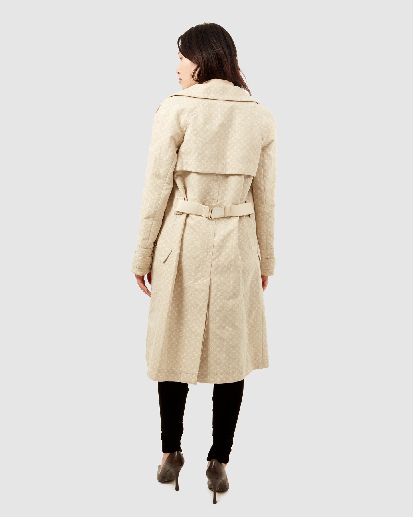 Trench-coat en coton monogramme beige Louis Vuitton - 40