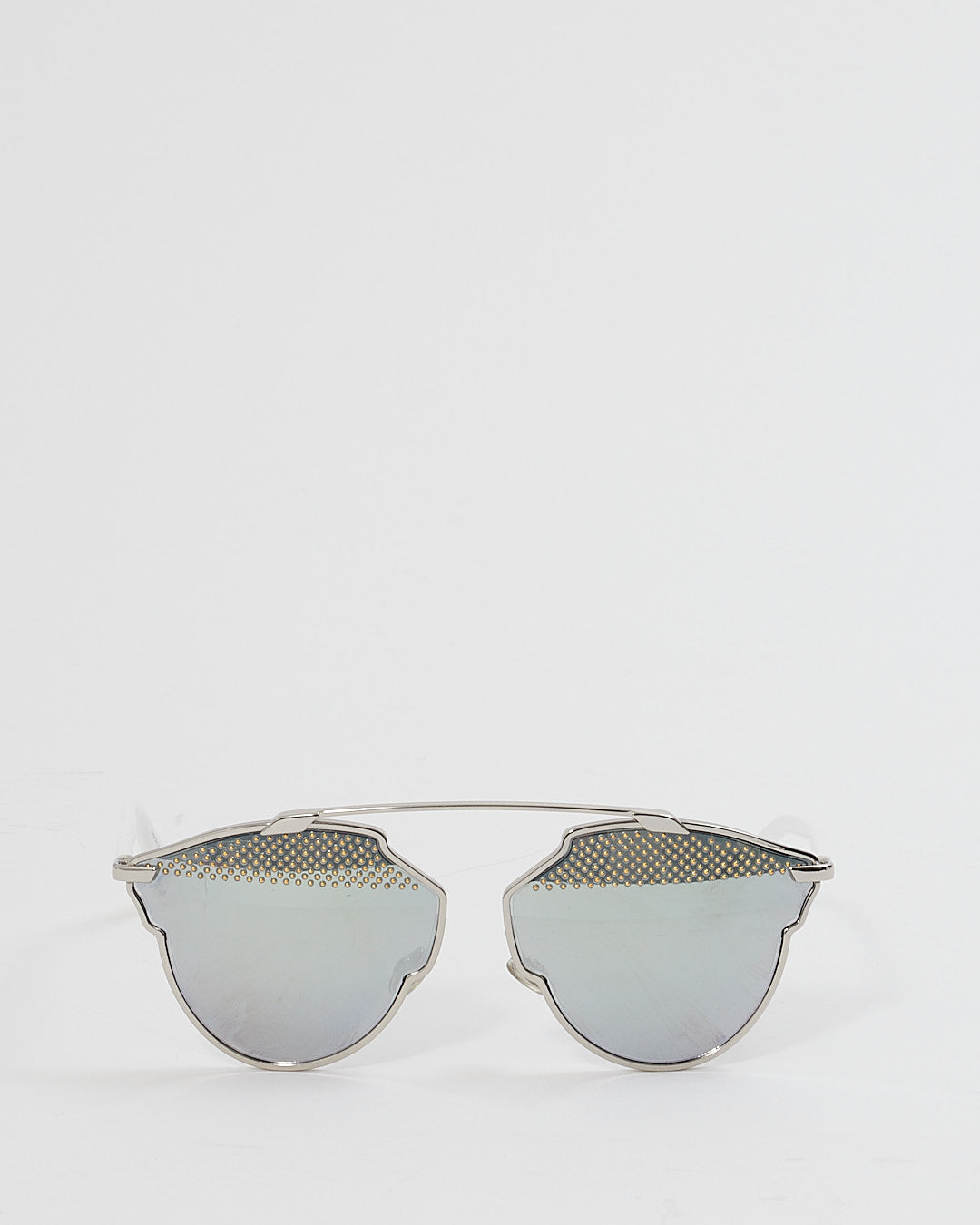 Dior White Studded SoRealS Sunglasses
