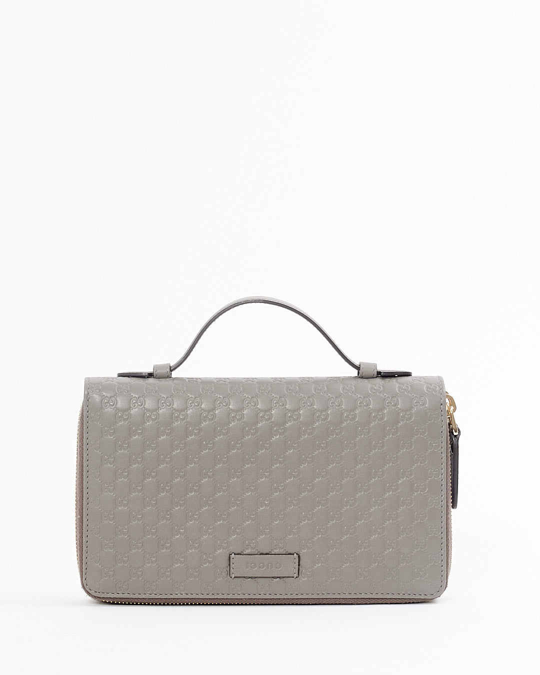 Gucci Grey Micro Guccissima Leather Organizer Wallet