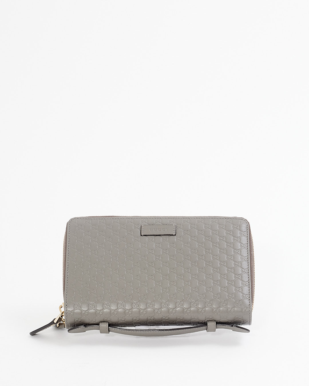 Gucci Grey Micro Guccissima Leather Organizer Wallet