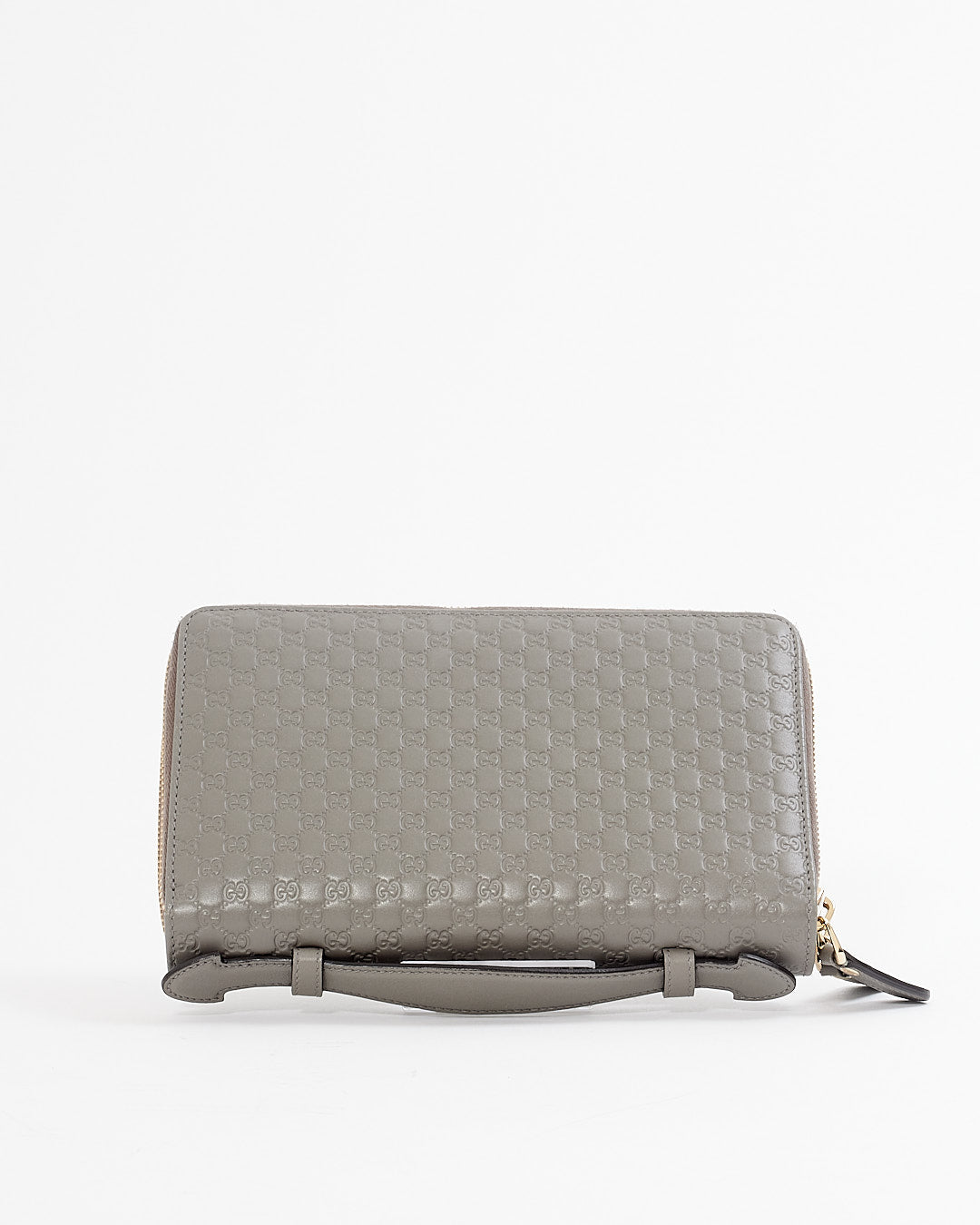 Gucci Grey Micro Guccissima Leather Organizer Wallet