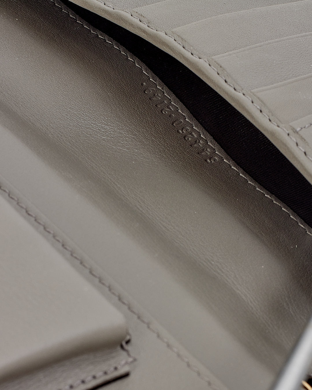 Gucci Grey Micro Guccissima Leather Organizer Wallet