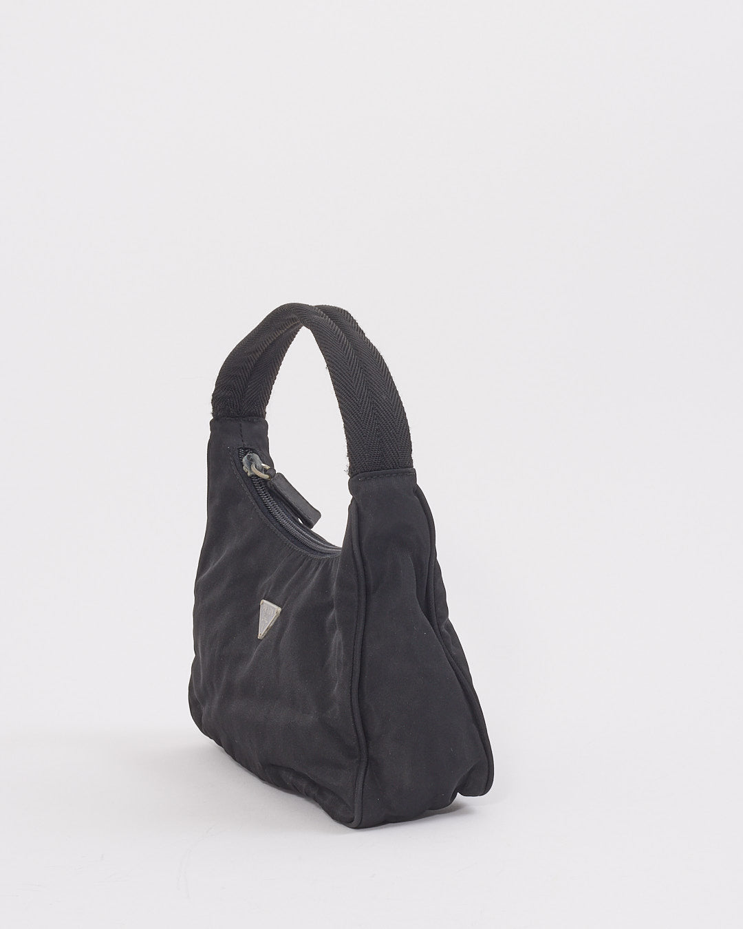 Prada Mini sac à bandoulière Tessuto Hobo en nylon noir