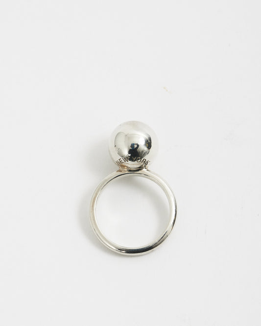 Tiffany Sterling Silver Large Ball Cocktail Ring - 6