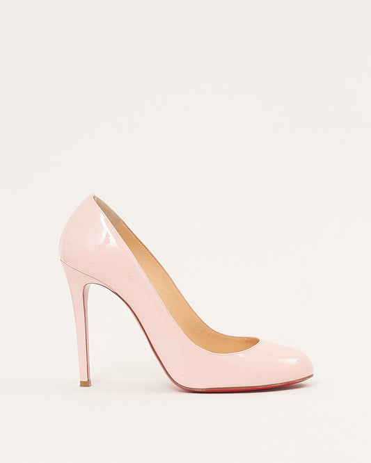 Louboutin Pink Patent Fifille 100 Heel Pumps - 39.5