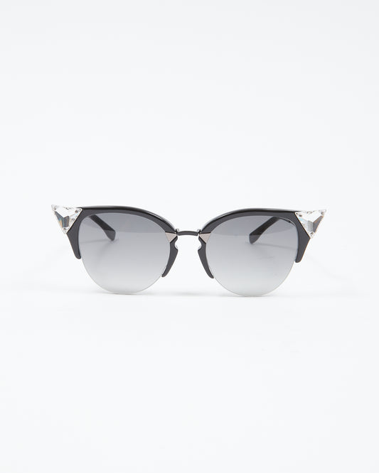 Fendi Black Crystal Cat Eye FF0041/S Sunglasses