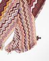 Missoni Burgundy/Pink Zigzag Crochet Scarf