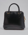 Gucci Black Smooth Leather Small Horsebit 1955 Top Handle Bag