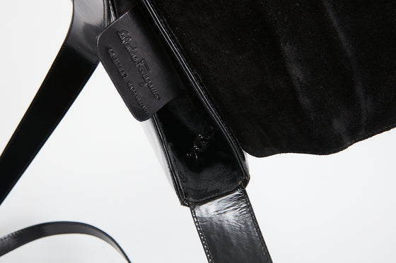 Salvatore Ferragamo Vintage Black Smooth Leather Crossbody Bag
