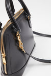 Gucci Black Smooth Leather Small Horsebit 1955 Top Handle Bag