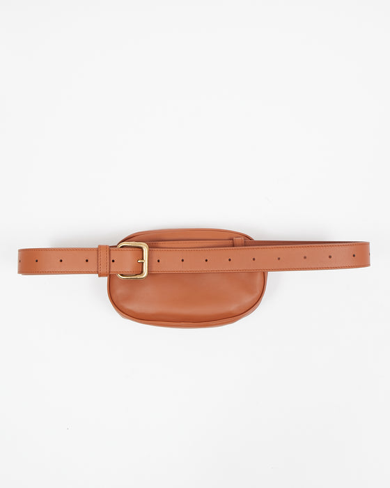 Bottega Veneta Chestnut Brown Intrecciato Leather Belt Bag