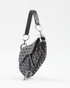 Dior Black Oblique Monogram Canvas Saddle Bag SHW
