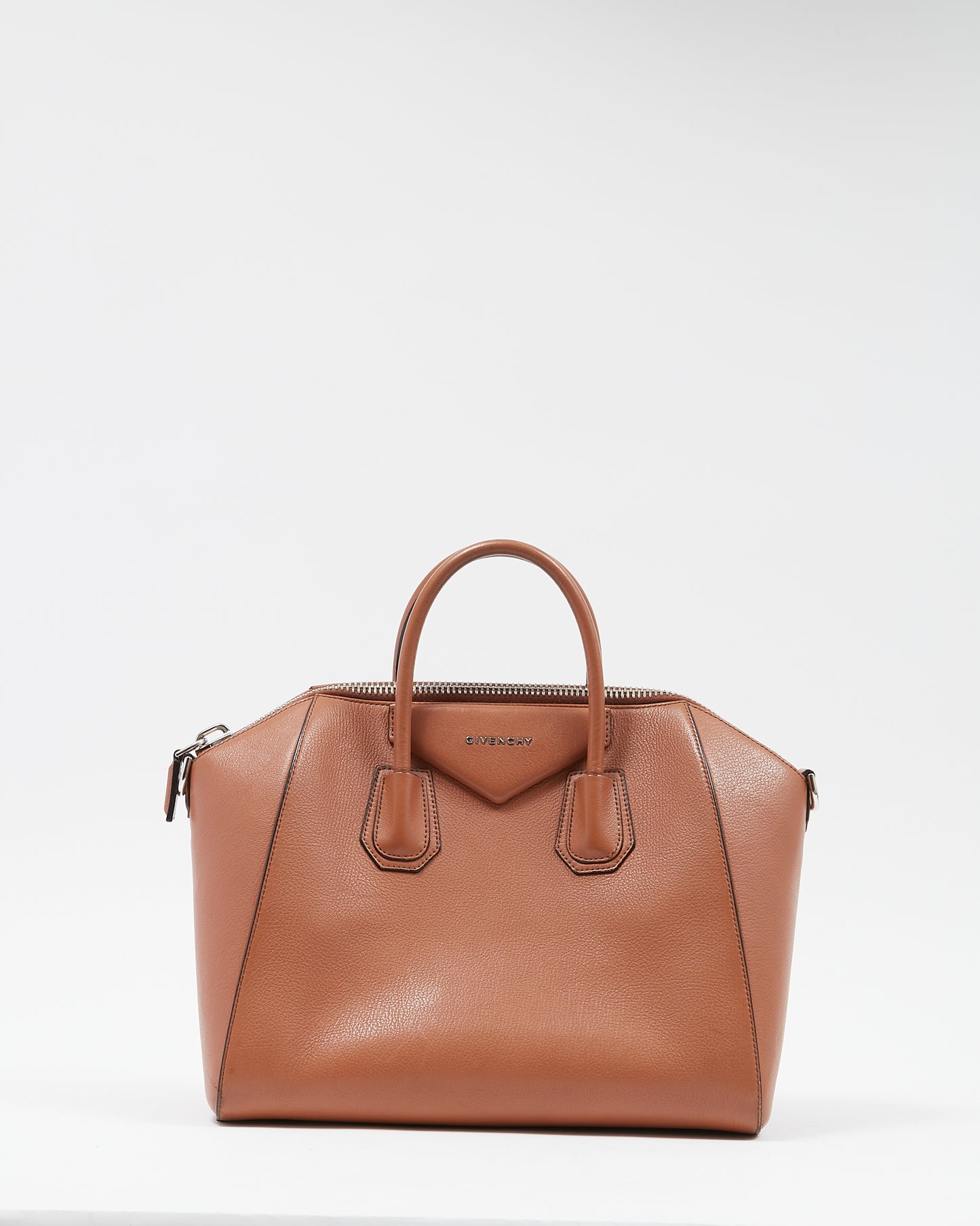 Givenchy Tan Grained Leather Medium Antigona Bag