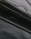 Saint Laurent Black Matelassé Leather Medium LouLou Shoulder Bag