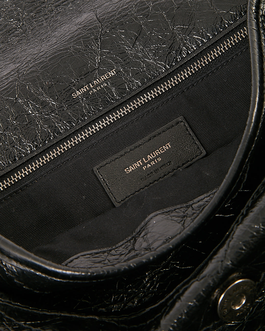 Saint Laurent Grand sac à bandoulière noir monogramme Niki Matelassé