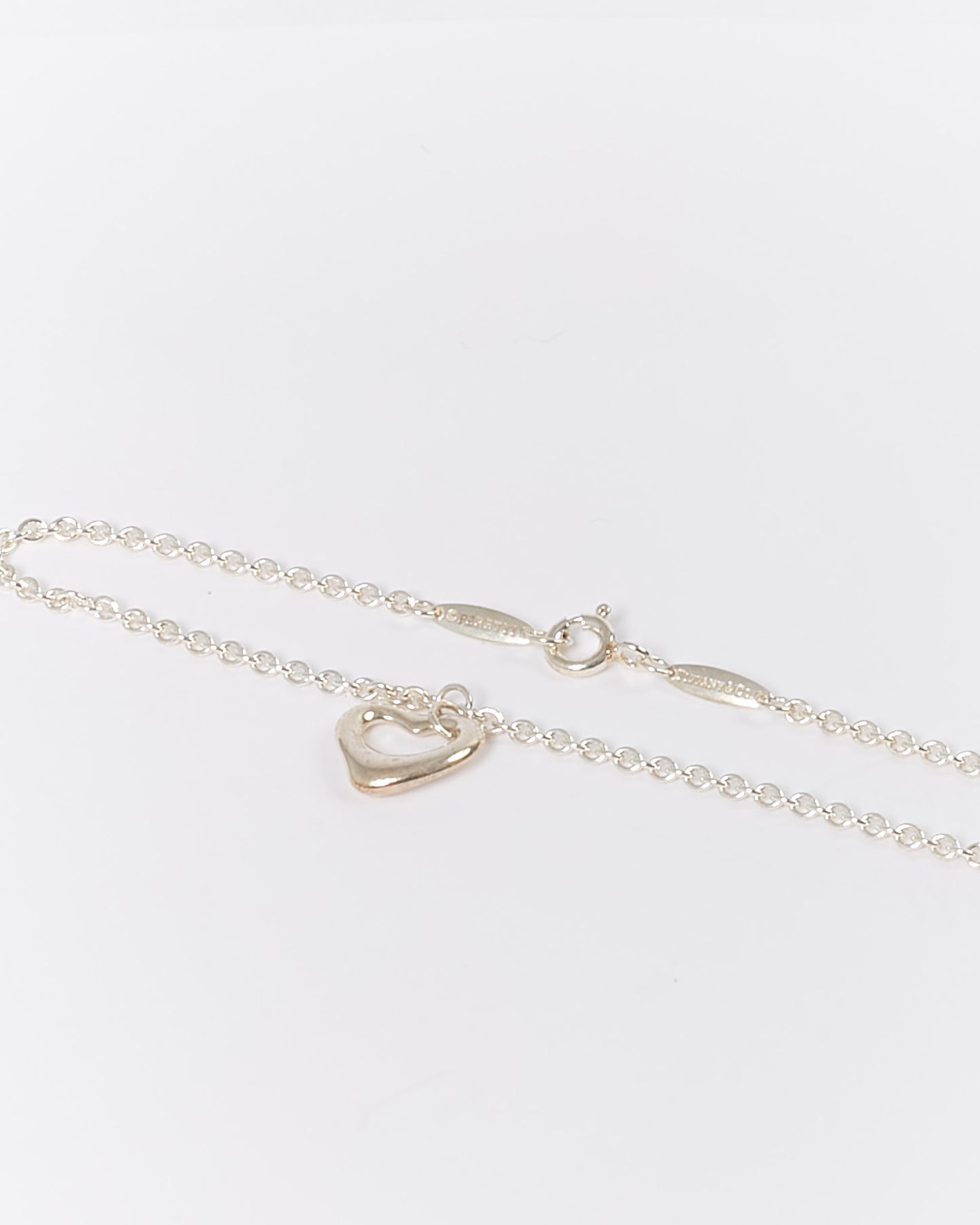 Tiffany &amp; Co. Bracelet Elsa Peretti à cœur ouvert en argent sterling