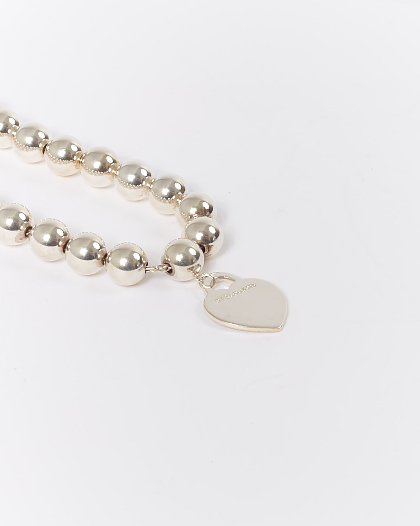 Tiffany & Co. Sterling Silver Oversized Ball Heart Tag Bracelet