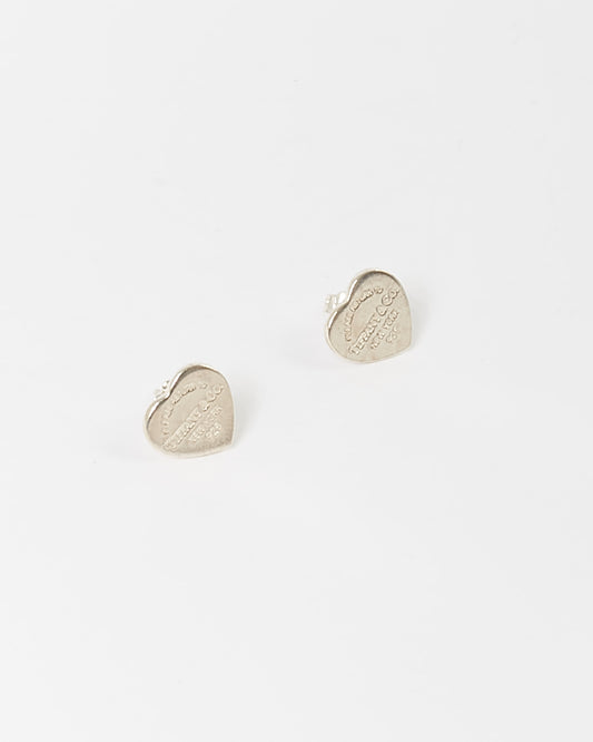 Tiffany & Co. Sterling Silver Heart Shape Earrings