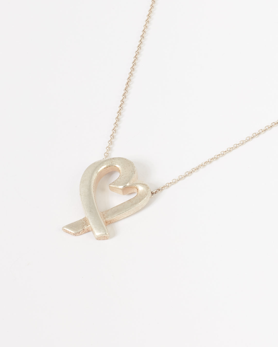 Collier pendentif grand cœur aimant Tiffany en argent sterling
