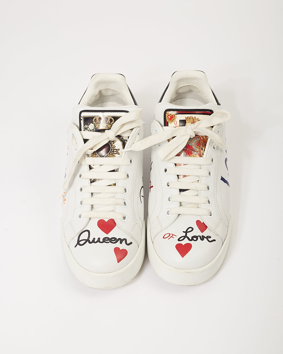 Dolce Gabbana White Logo Sneakers - 38